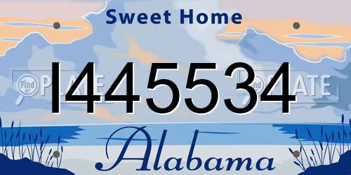 I445534 Alabama License Plate