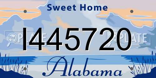 I445720 Alabama License Plate