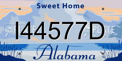 I44577D Alabama License Plate