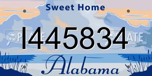 I445834 Alabama License Plate