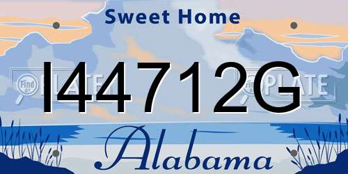 I44712G Alabama License Plate