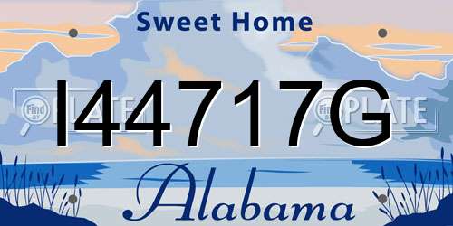 I44717G Alabama License Plate