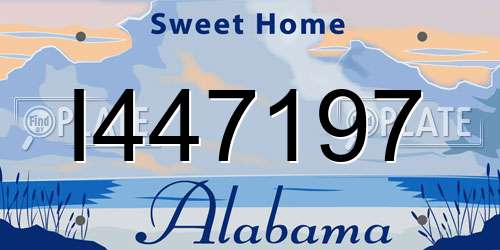 I447197 Alabama License Plate