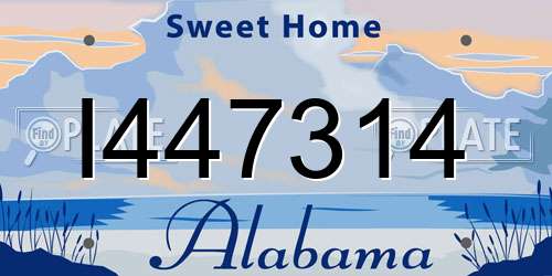 I447314 Alabama License Plate