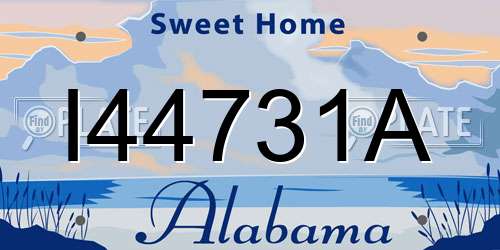 I44731A Alabama License Plate