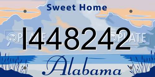 I448242 Alabama License Plate