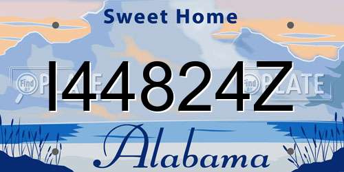 I44824Z Alabama License Plate