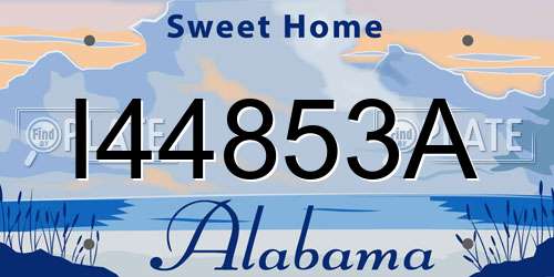 I44853A Alabama License Plate