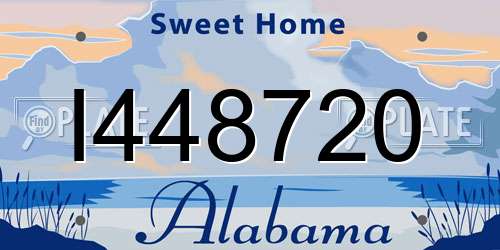 I448720 Alabama License Plate