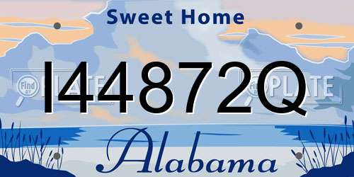 I44872Q Alabama License Plate
