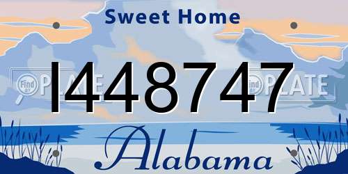 I448747 Alabama License Plate