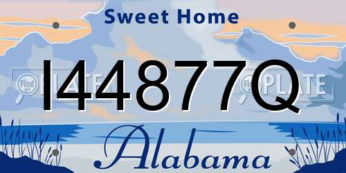I44877Q Alabama License Plate