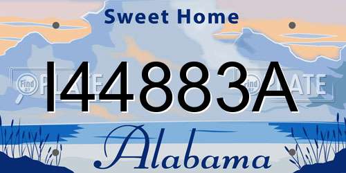 I44883A Alabama License Plate