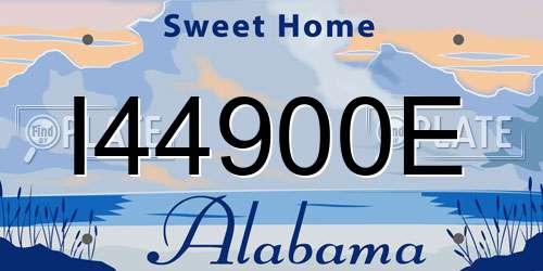I44900E Alabama License Plate
