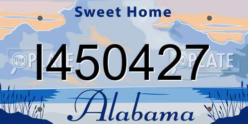 I450427 Alabama License Plate