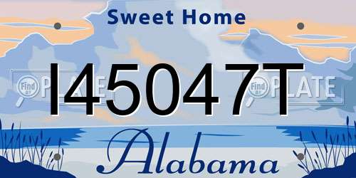 I45047T Alabama License Plate