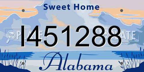 I451288 Alabama License Plate
