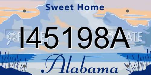 I45198A Alabama License Plate