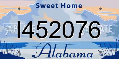 I452076 Alabama License Plate