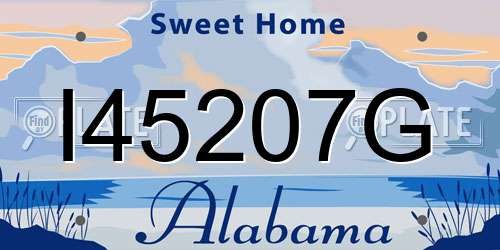 I45207G Alabama License Plate