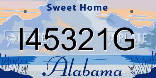 I45321G Alabama License Plate