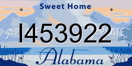 I453922 Alabama License Plate