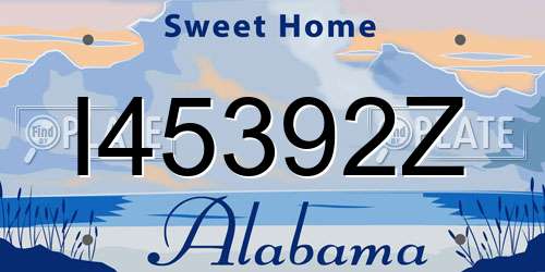 I45392Z Alabama License Plate