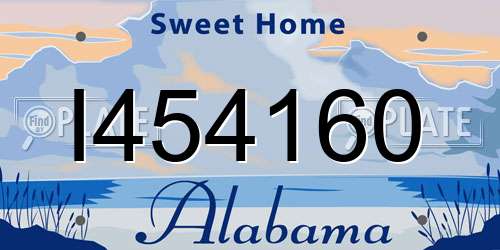 I454160 Alabama License Plate