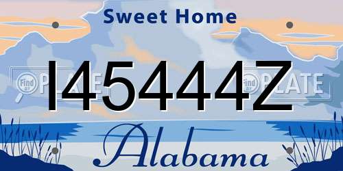 I45444Z Alabama License Plate