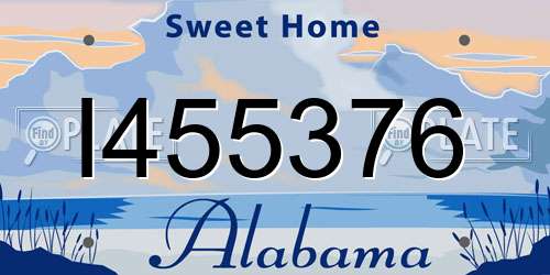I455376 Alabama License Plate