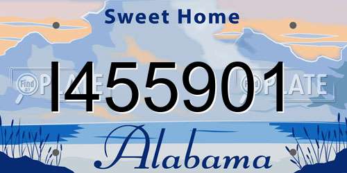 I455901 Alabama License Plate