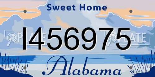 I456975 Alabama License Plate