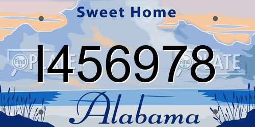 I456978 Alabama License Plate