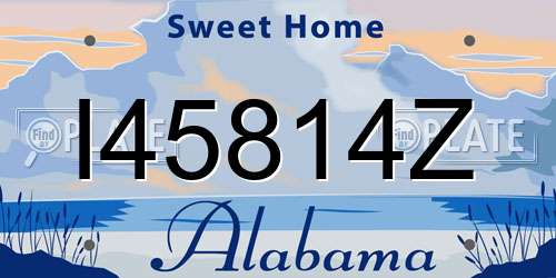 I45814Z Alabama License Plate