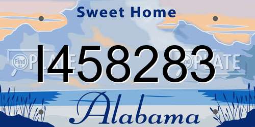 I458283 Alabama License Plate