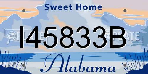 I45833B Alabama License Plate