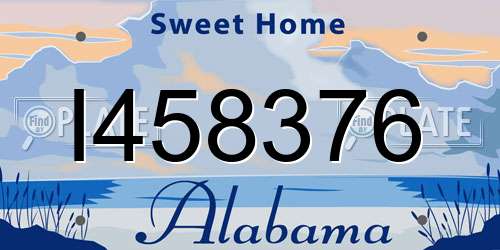 I458376 Alabama License Plate