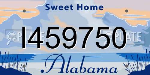 I459750 Alabama License Plate