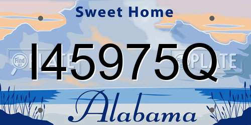 I45975Q Alabama License Plate