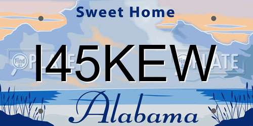 I45KEW Alabama License Plate