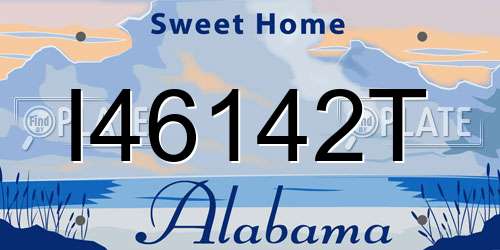 I46142T Alabama License Plate