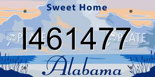 I461477 Alabama License Plate