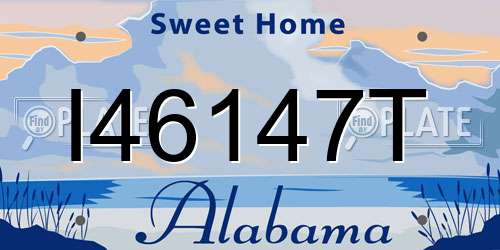I46147T Alabama License Plate