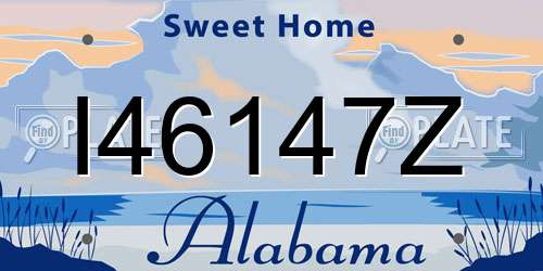 I46147Z Alabama License Plate