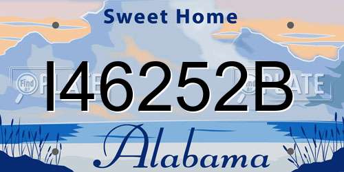 I46252B Alabama License Plate