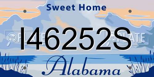 I46252S Alabama License Plate