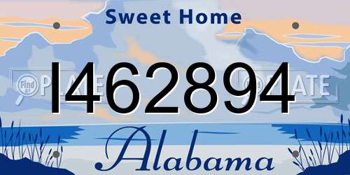 I462894 Alabama License Plate