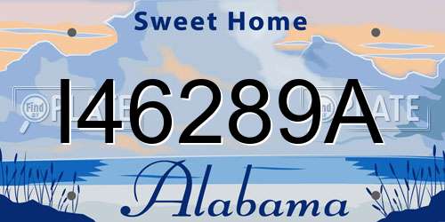 I46289A Alabama License Plate