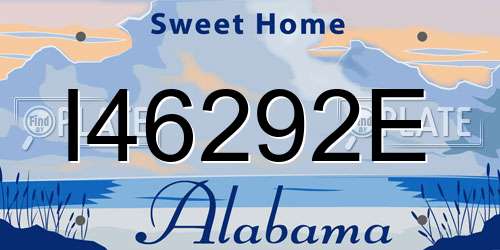 I46292E Alabama License Plate