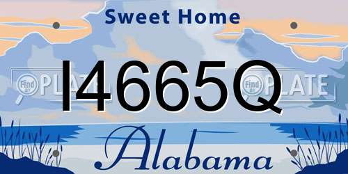 I4665Q Alabama License Plate